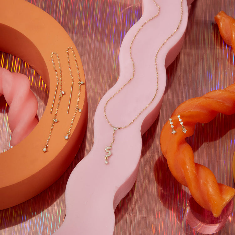 Squiggle Lariat Necklace