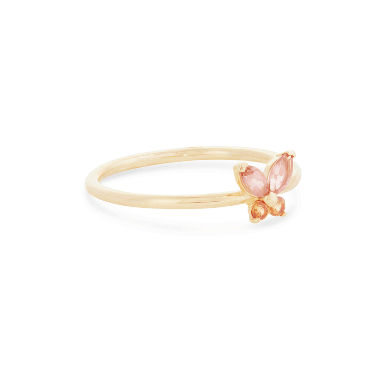 Strawberry Sunset Butterfly Ring