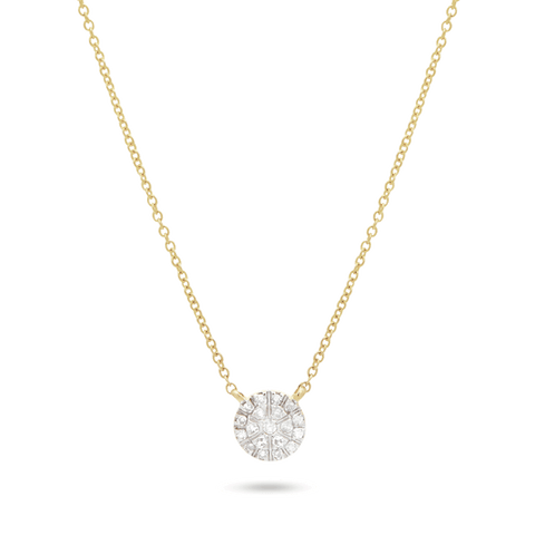 Stone and Strand 14K Yellow Gold Strength in Solitude Diamond Necklace Close Up Image
