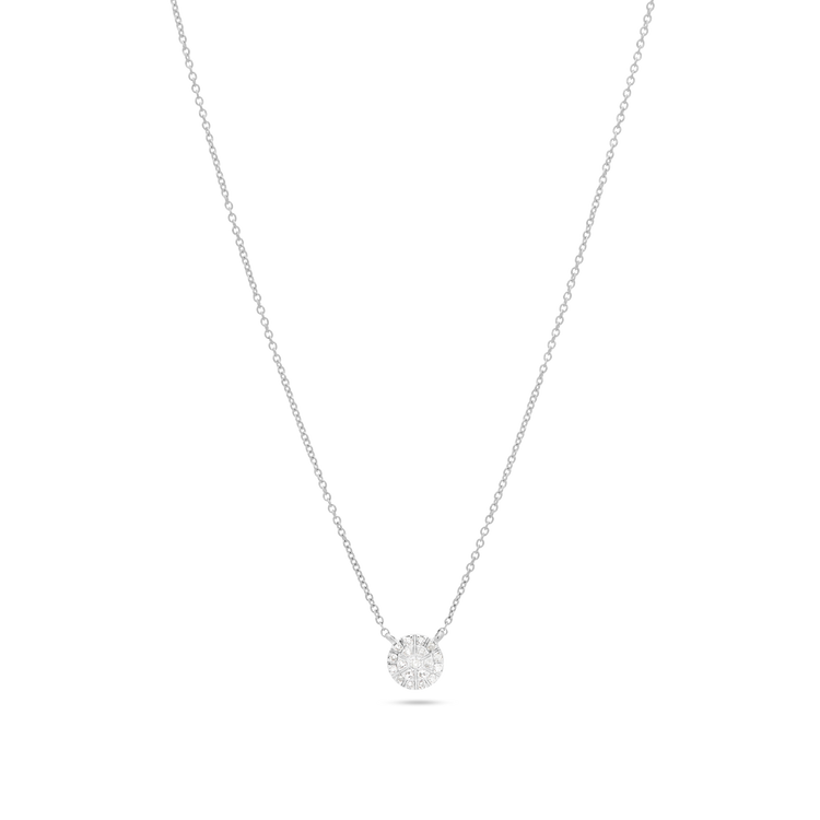 Stone and Strand 14K White Gold Strength in Solitude Diamond Necklace Close Up Image