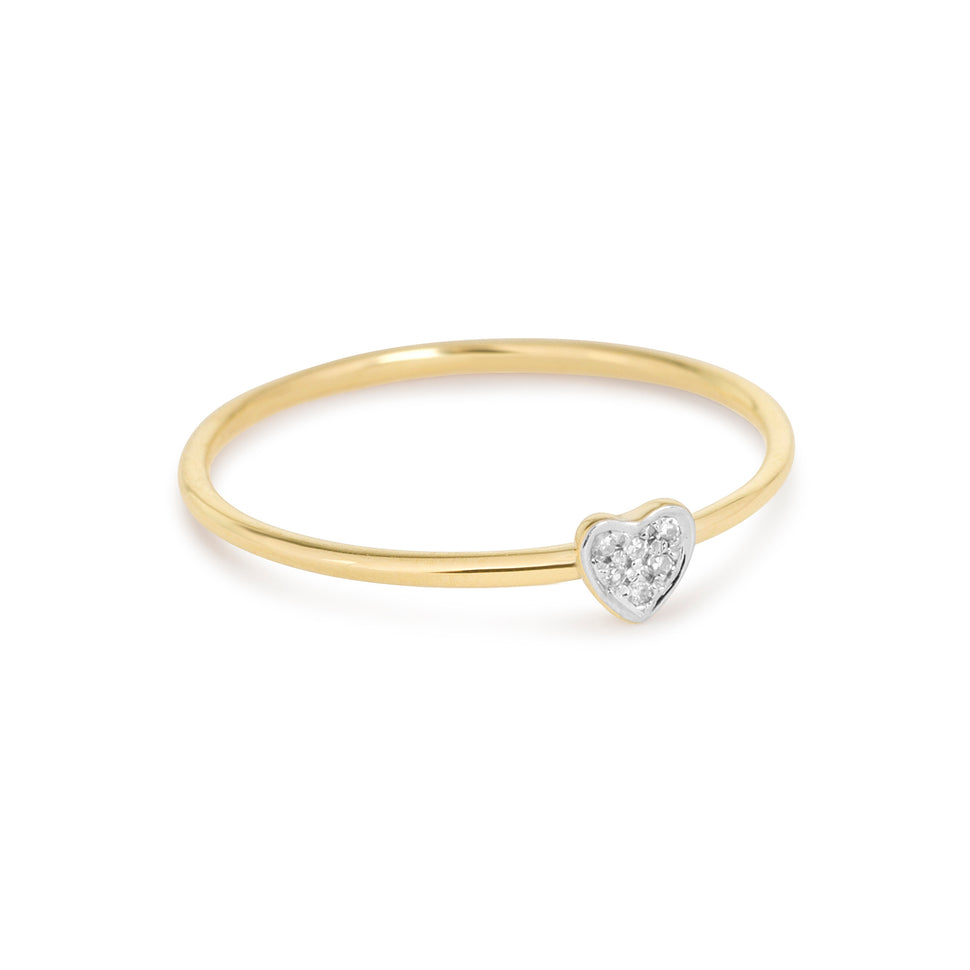 Pave Diamond Heart Ring – STONE AND STRAND