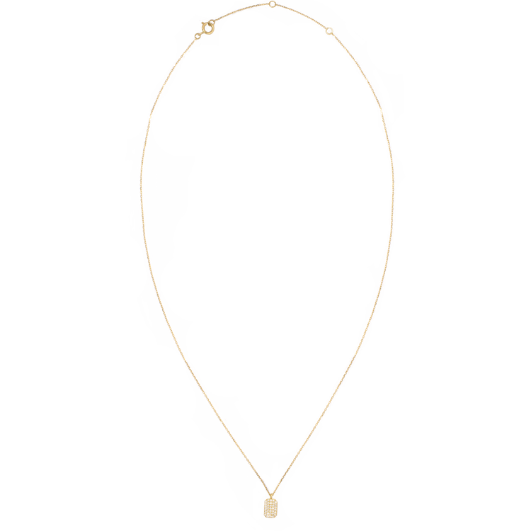 Stone and Strand 14K Yellow Gold Tagged Diamond Pendant Front  Image
