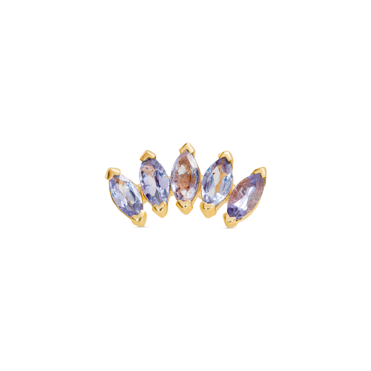 Tanzanite Tiara Piercing Earring
