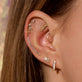 Teeny Baguette Diamond Piercing Earring