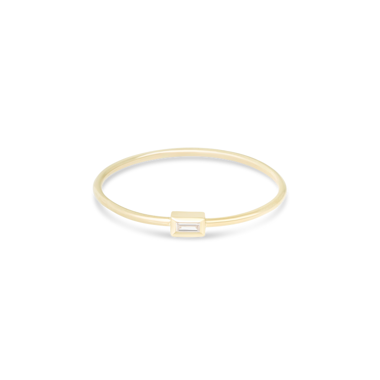 Teeny Baguette Diamond Ring