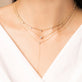 Teeny Dangling Diamond Bead Chain Necklace