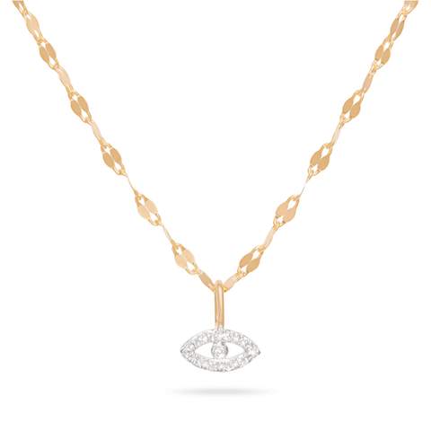 Teeny Diamond Evil Eye Choker