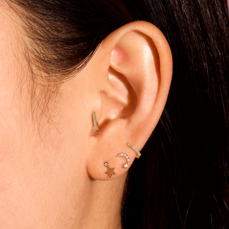 Teeny Diamond Fallen Star Studs