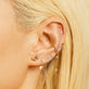 Image of 10K Yellow Gold Tiny Diamond Gold North Star Stud with Stone and Strand Earrings