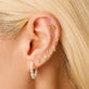 Image of 10K Yellow Gold Tiny Diamond Gold North Star Stud with Stone and Strand Earrings