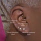 Image of 14K Yellow Gold Teeny Diamond Stud with Stone and Strand Earrings