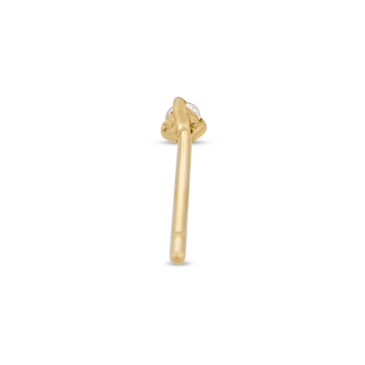 Stone and Strand 10K Yellow Gold Teeny Diamond Stud Rear Image