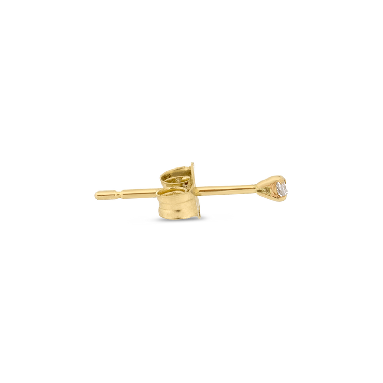 Stone and Strand 10K Yellow Gold Teeny Diamond Stud Side Image