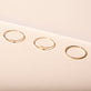 Still life image of Teeny Heart Ring with Stone and Strand solid gold jewelry