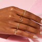 Image of 14K Yellow Gold Teeny Heart Ring with Stone and Strand Rings