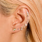 Image of 14K Yellow Gold Teeny Pave Diamond Shape Stud Earring with Stone and Strand Earrings