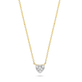 Stone and Strand 14K Yellow Gold Teeny Pave Heart Necklace Close Up Image