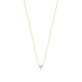 Stone and Strand 14K Yellow Gold Teeny Pave Heart Necklace Front Image