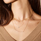 Image of 14K Yellow Gold Teeny Pave Heart Necklace with Stone and Strand Necklaces