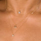 Teeny Pearl Cursive Initial Necklace