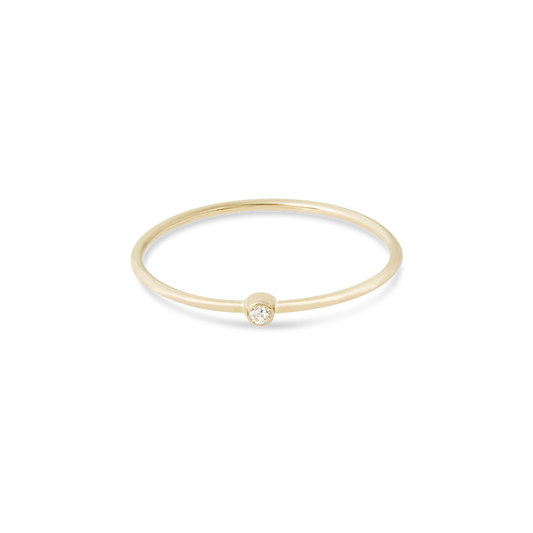 Teeny Round Diamond Ring