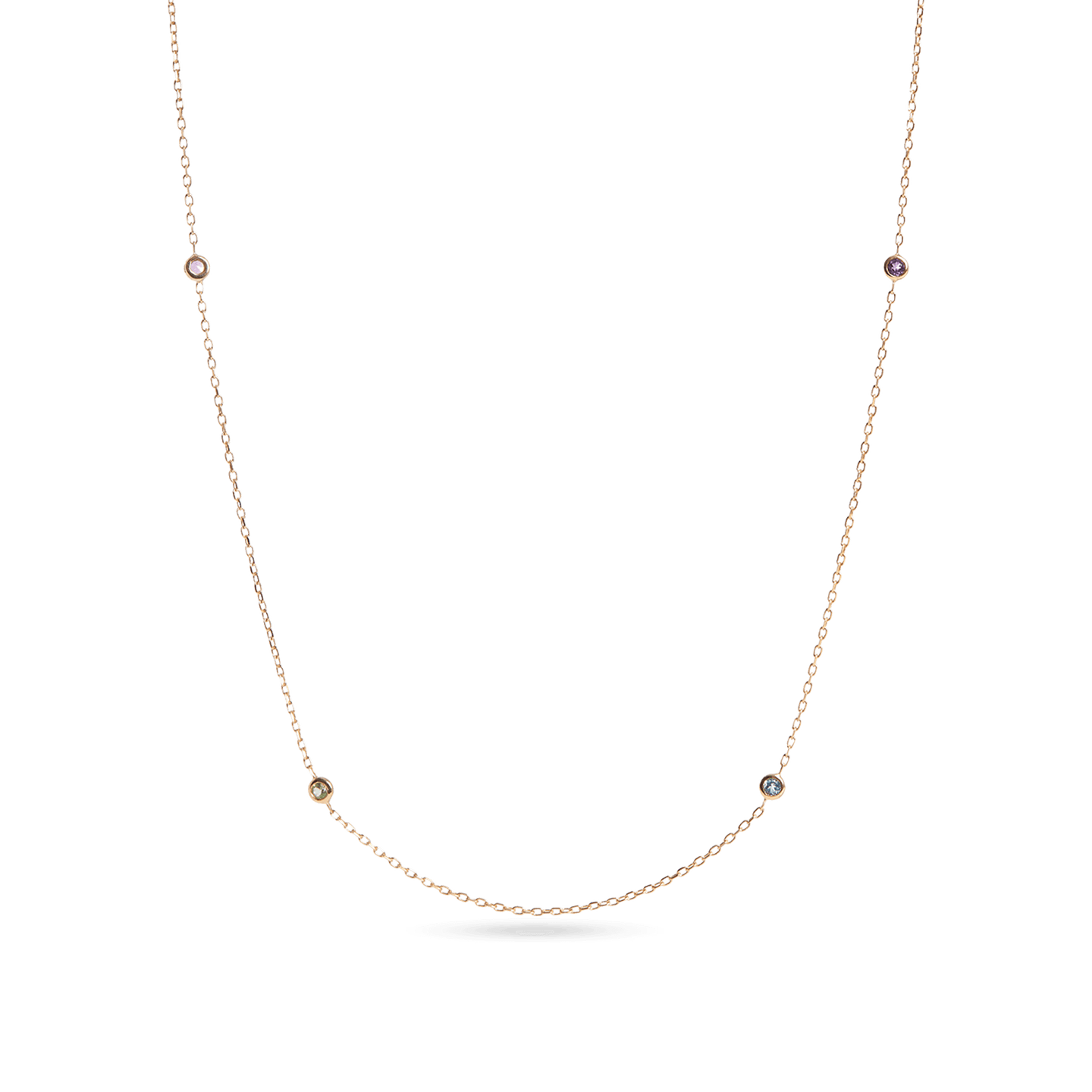 Teeny Unicorn Gemstone Quartet Necklace – STONE AND STRAND