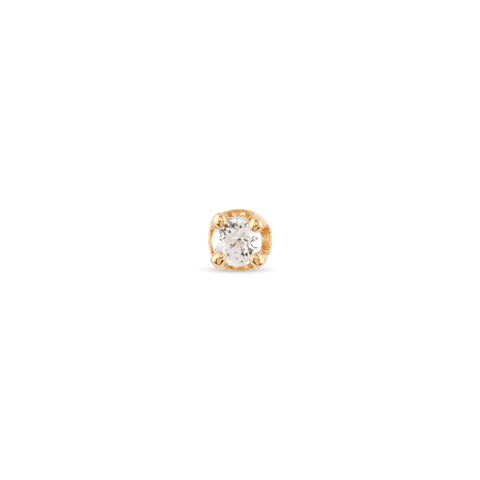 Stone and Strand 14K Yellow Gold Teeny White Topaz Stud Front Image