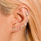 White Gold Teeny Pave Diamond Shape Stud Earrings
