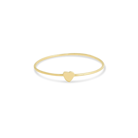 Stone and Strand 14K Yellow Gold Teeny Heart Ring Front Image