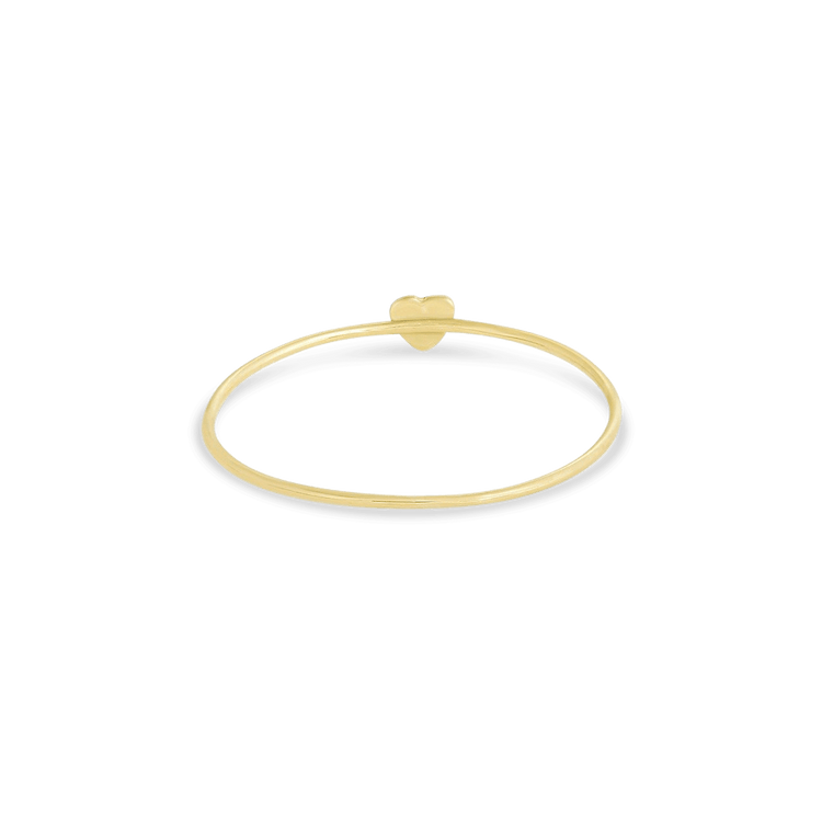 Stone and Strand 14K Yellow Gold Teeny Heart Ring Rear Image