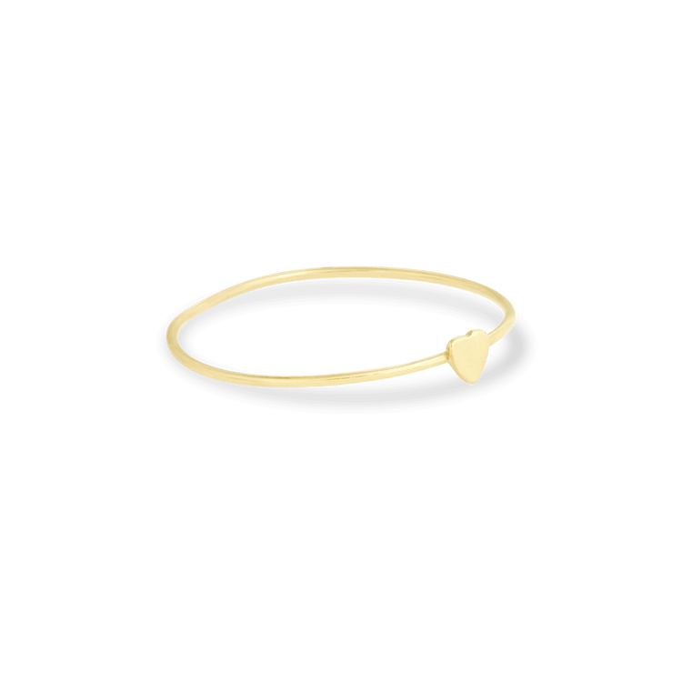 Stone and Strand 14K Yellow Gold Teeny Heart Ring Side Image
