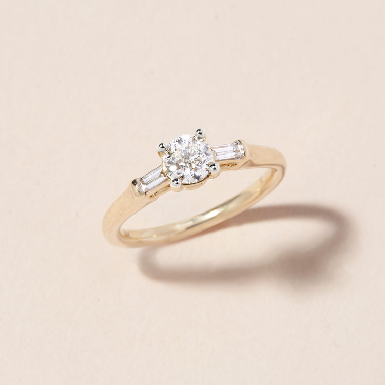 Stone and Strand 14K Yellow Gold The Clara Diamond Ring Editorial Image