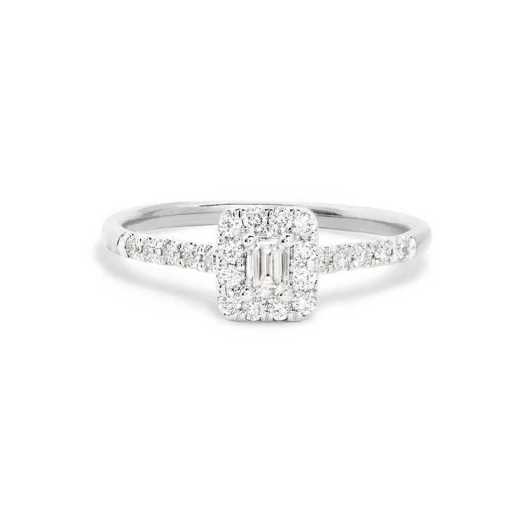 Stone and Strand 14K White Gold The Greta Ring Front Image