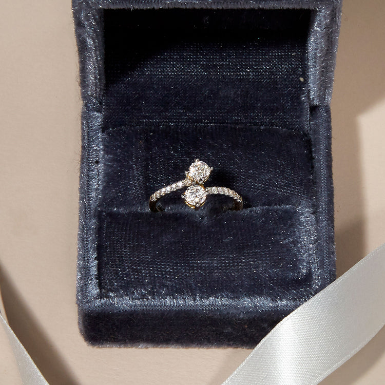 Stone and Strand 14K Yellow Gold The Jacqueline Diamond Ring Editorial Image