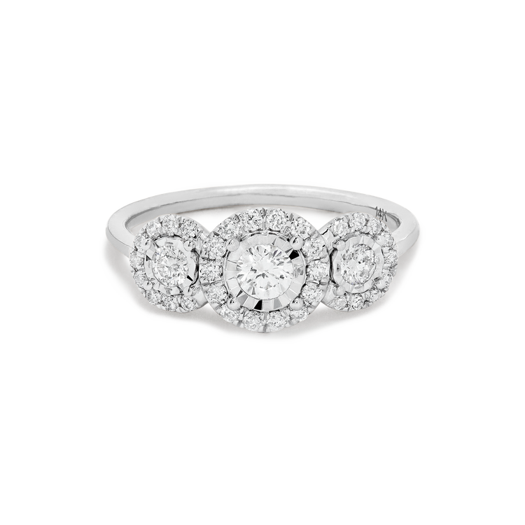 Stone and Strand 14K White Gold The Josephine Ring Front Image