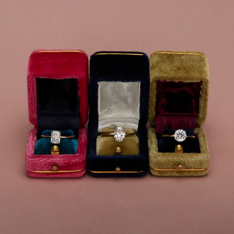 Still life image of The Scarlett Ring In Yellow Gold with Stone and Strand solid gold jewelry