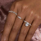 Image of The Scarlett Ring In Platinum with Stone and Strand Rings