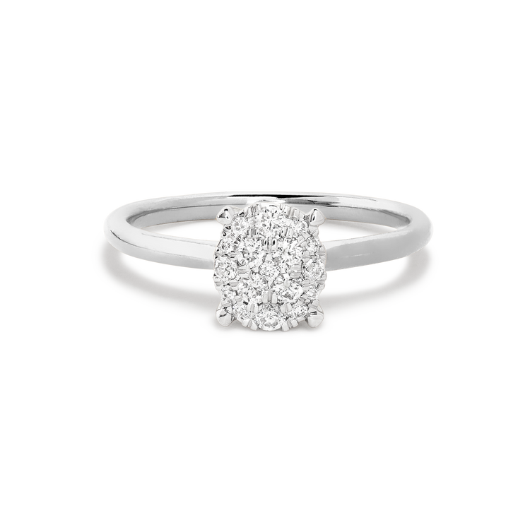 Stone and Strand 14K White Gold The Sophia Ring Front Image