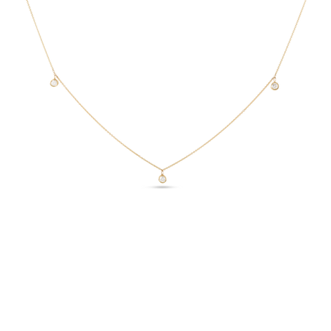 Three Diamond Choker Necklace