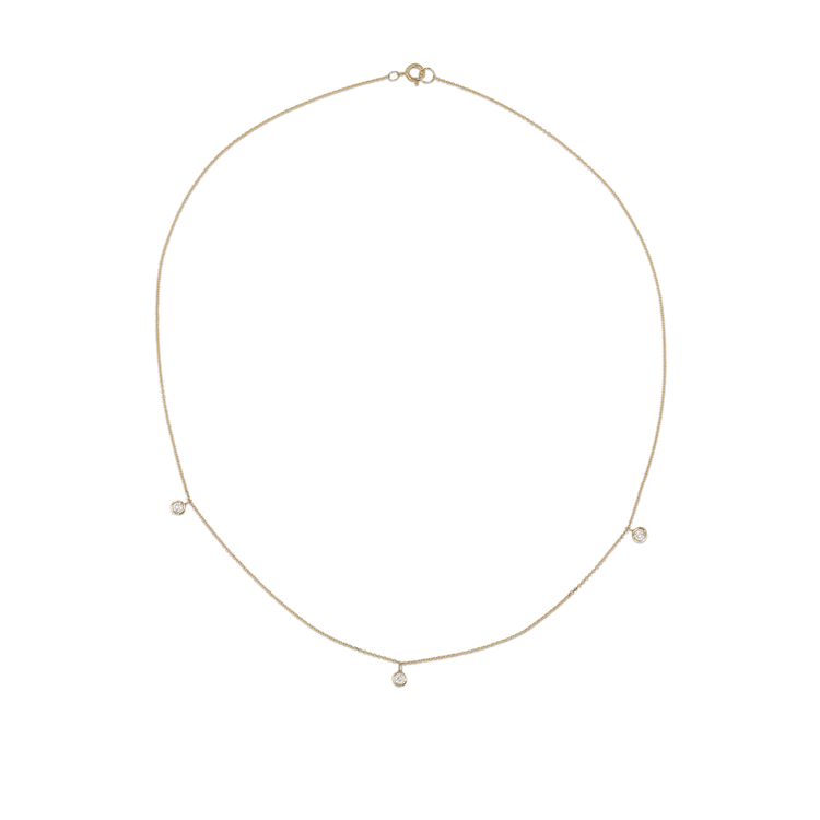 Three Diamond Choker Necklace
