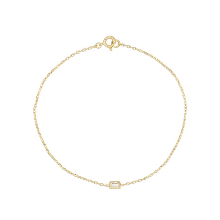 Tiny Baguette Diamond Bracelet