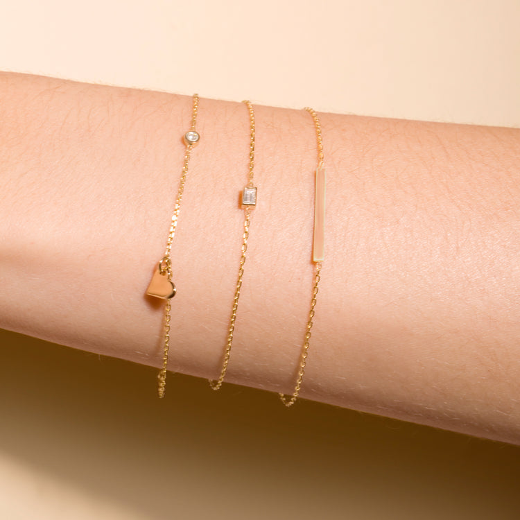 Tiny Baguette Diamond Bracelet