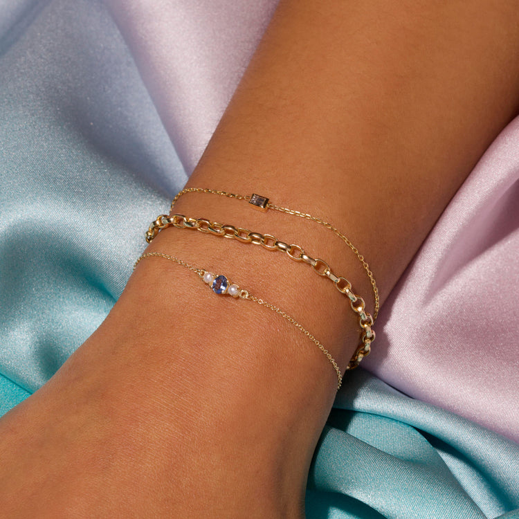 Tiny Baguette Diamond Bracelet