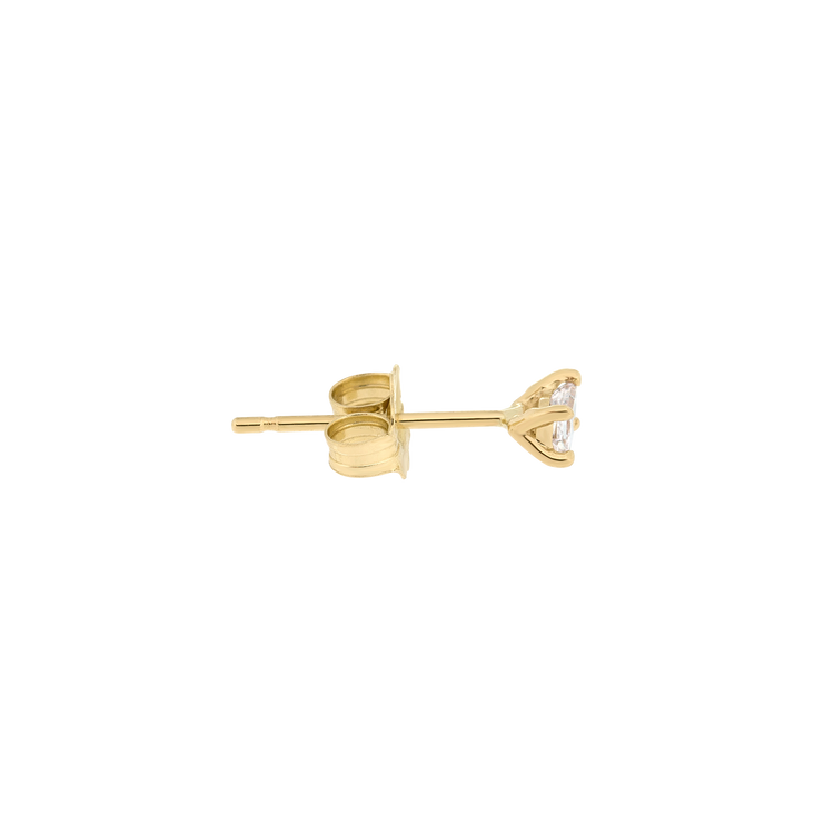 Tiny Baguette Diamond Stud