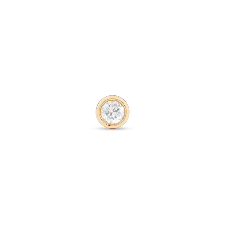 Tiny Bezel Diamond Stud