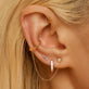 Tiny Diamond and Ear Cuff Chain Earring