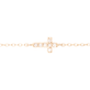 Stone and Strand 14K Yellow Gold Tiny Diamond Cross Bracelet Close Up Image