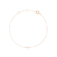 Stone and Strand 14K Yellow Gold Tiny Diamond Cross Bracelet Front Image