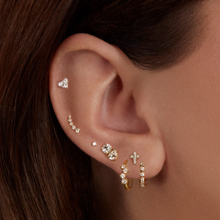 Tiny Diamond Piercing Earring – STONE AND STRAND