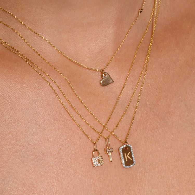 Tiny Diamond Dog Tag STONE AND STRAND